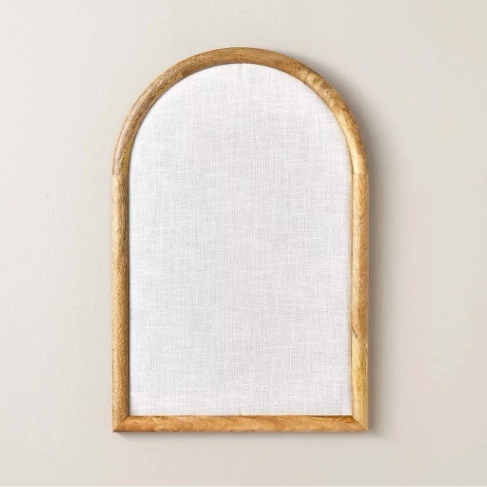 Arched 16"x24" Wood Framed Fabric Bulletin Board - Hearth & Hand LAST ONE